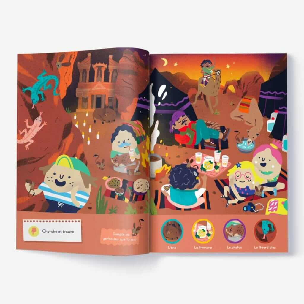 magazine pour enfants de 1 à 3 ans voyage Jordanie