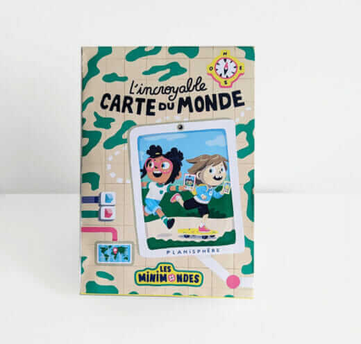 carte pliable ludique pour enfants de 4 à 7 ans