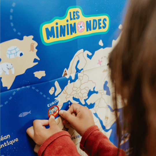 carte pliable ludique pour enfants de 4 à 7 ans