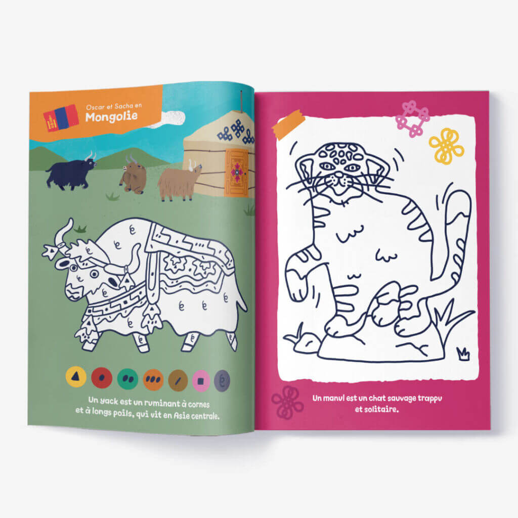 Le cahier de coloriage enfants - Dès 3 ans - Les animaux du monde